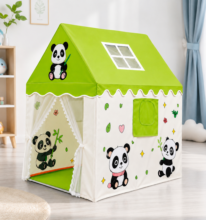 Kiddlix Kids Play Tent House. Panda Theme Indoor & Outdoor Fpldable Playhouse for Boys & Girls Age 3-10 Years.