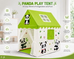 Kiddlix Kids Play Tent House. Panda Theme Indoor & Outdoor Fpldable Playhouse for Boys & Girls Age 3-10 Years.