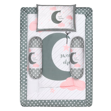 Toynix Baby Sleeping Soft Cotton Godadi with Pillow & 2 Bolsters, Soft Cotton Newborn Bedding Mattress for (0–12 Months) Baby
