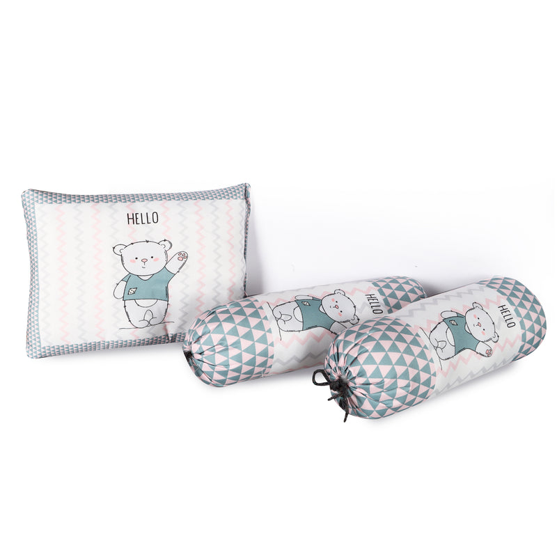 Toynix Baby Sleeping Soft Cotton Godadi with Pillow & 2 Bolsters. Soft Cotton Newborn Bedding Mattress for (0–12 Months) baby