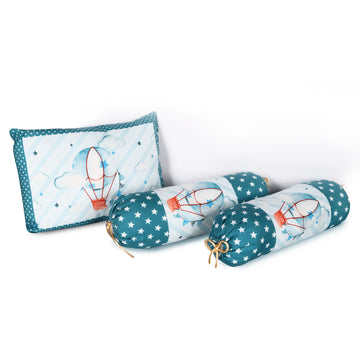 Toynix Baby Sleeping Soft Cotton Godadi with Pillow & 2 Bolsters, Soft Cotton Newborn Bedding Mattress for (0–12 Months) Baby