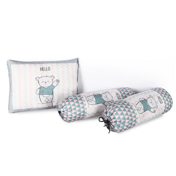 Toynix Baby Sleeping Soft Cotton Godadi with Pillow & 2 Bolsters. Soft Cotton Newborn Bedding Mattress for (0–12 Months) baby