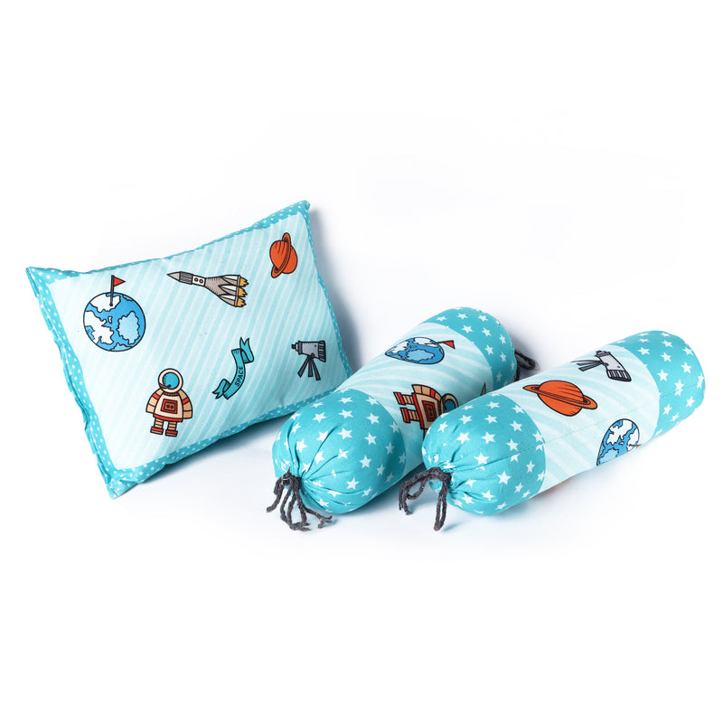 Toynix Baby Sleeping Soft Cotton Godadi with Pillow & 2 Bolsters, Soft Cotton Newborn Bedding Mattress for (0–12 Months) Baby