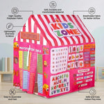 Kiddlix Kids Learning Play Tent House, Foldable Educational Indoor Playhouse with Premium Polyester Fabric & Fiberglass Frame, Portable Learning Tent for Boys & Girls (3–10 Years)