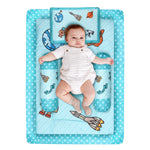 Toynix Baby Sleeping Soft Cotton Godadi with Pillow & 2 Bolsters, Soft Cotton Newborn Bedding Mattress for (0–12 Months) Baby