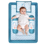Toynix Baby Sleeping Soft Cotton Godadi with Pillow & 2 Bolsters, Soft Cotton Newborn Bedding Mattress for (0–12 Months) Baby