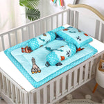 Toynix Baby Sleeping Soft Cotton Godadi with Pillow & 2 Bolsters, Soft Cotton Newborn Bedding Mattress for (0–12 Months) Baby