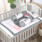 Toynix Baby Sleeping Soft Cotton Godadi with Pillow & 2 Bolsters, Soft Cotton Newborn Bedding Mattress for (0–12 Months) Baby
