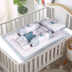 Toynix Baby Sleeping Soft Cotton Godadi with Pillow & 2 Bolsters. Soft Cotton Newborn Bedding Mattress for (0–12 Months) baby