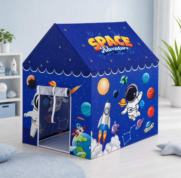 Toynix Space Adventure Kids Play Tent House, Foldable Indoor Playhouse with Premium Polyester Fabric & Fiberglass Frame for Boys & Girls (3–10 Years)