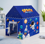 Kiddlix Space Adventure Kids Play Tent House, Foldable Indoor Playhouse with Premium Polyester Fabric & Fiberglass Frame for Boys & Girls (3–10 Years)