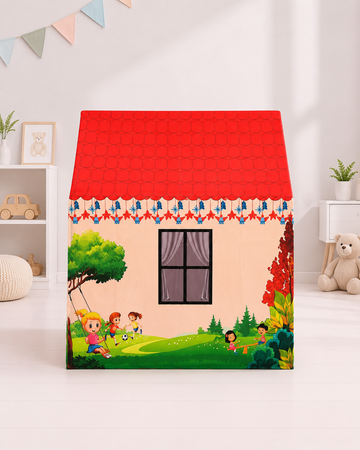 Kiddlix Kids Play Tent House Happy Home Cottage Indoor & Outdoor Playhouse for Boys & Girls Age 3-10 Years