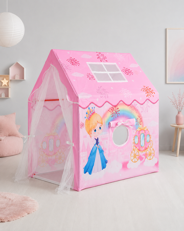 Kiddlix Kids Play Tent House Pink Fantasy Castle Cottage Indoor & Outdoor Playhouse for Girls Age 3-10 Years