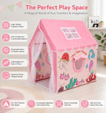 Kiddlix Aqua World Mermaid Kids Play Tent House with Mesh Curtains & Underwater Ocean Theme Indoor Outdoor Playhouse for Boys & Girls Age 3-10 Years