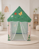 Kiddlix Garden Adventure Kids Play Tent House with Mesh Curtains & Nature Theme Indoor Outdoor Playhouse for Boys & Girls Age 3-10 Years