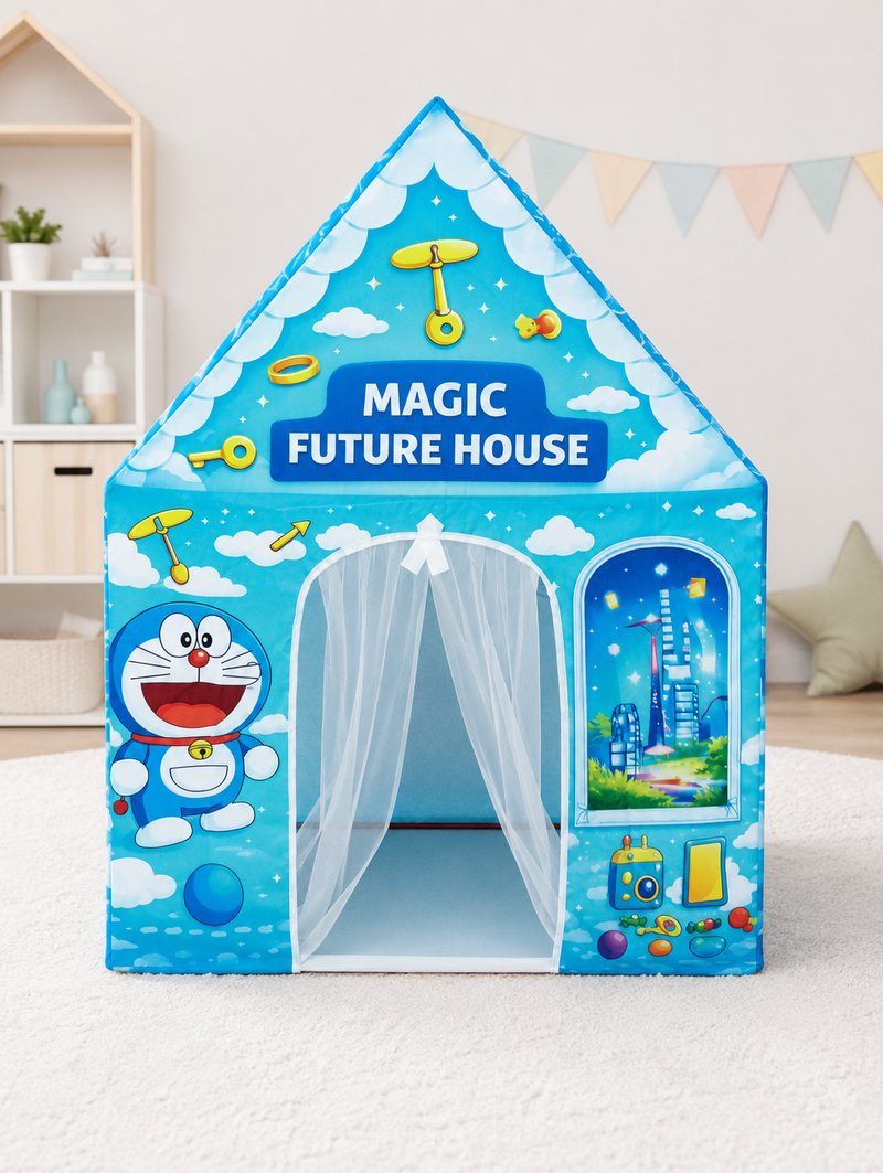Kiddlix Magic Future House Extra Large Kids Play Tent House for 2 Children, Foldable Indoor Playhouse with Premium Polyester Fabric & Fiberglass Frame (3–10 Years)