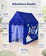 Kiddlix Kids Play Tent House. Playhouse for Boys & Girls Age 3-8 Years. Space Adventure Indoor & Outdoor Foldable Portable Play Tent