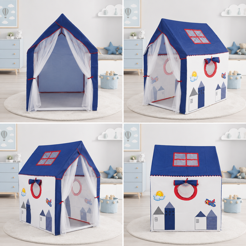 Kiddlix Kids Play Tent House. Playhouse for Boys & Girls Age 3-8 Years. City House Indoor & Outdoor Foldable Portable Play Tent