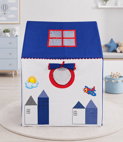 Kiddlix Kids Play Tent House. Playhouse for Boys & Girls Age 3-8 Years. City House Indoor & Outdoor Foldable Portable Play Tent