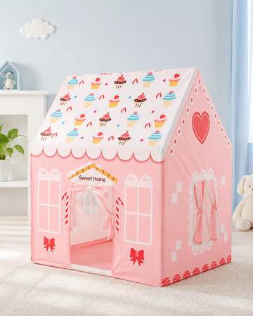 Kiddlix Kids Play Tent House. Playhouse for Boys & Girls Age 3-8 Years. Sweet Candy Cottage Indoor & Outdoor Foldable Portable Play Tent