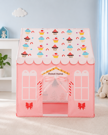 Kiddlix Kids Play Tent House. Playhouse for Boys & Girls Age 3-8 Years. Sweet Candy Cottage Indoor & Outdoor Foldable Portable Play Tent