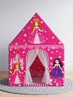 Kiddlix Princess Castle Extra Large Kids Play Tent House for 2 Children, Foldable Indoor Playhouse with Premium Polyester Fabric & Fiberglass Frame (3–10 Years)