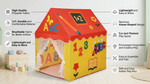 Kiddlix Educational ABC Learning Kids Play Tent House with Curtain Door, Foldable Indoor Playhouse, Polyester Fabric Tent for Boys & Girls (3–10 Years)