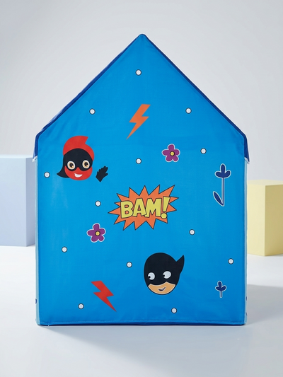 Kiddlix Kids Play Tent House. Superhero Theme Indoor & Outdoor Playhouse for Boys & Girls Age 3-8 Years. Foldable & Portable Play Tent