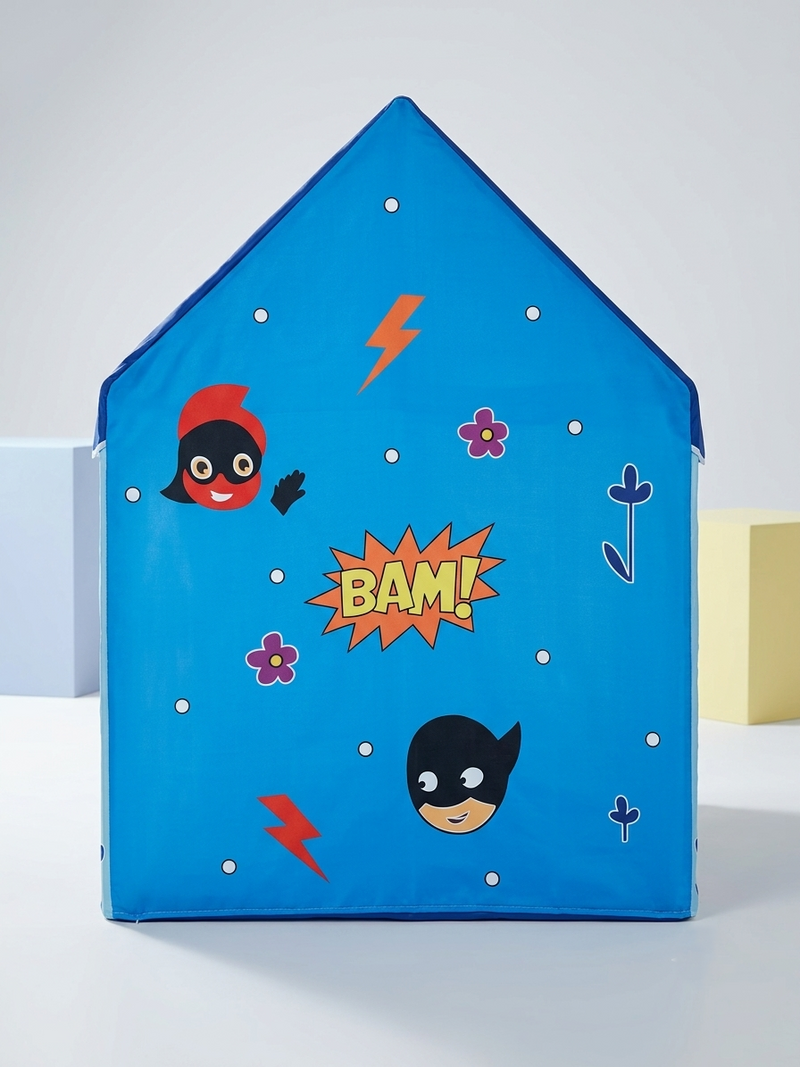 Kiddlix Kids Play Tent House. Superhero Theme Indoor & Outdoor Playhouse for Boys & Girls Age 3-8 Years. Foldable & Portable Play Tent