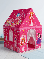 Kiddlix Princess Castle Extra Large Kids Play Tent House for 2 Children, Foldable Indoor Playhouse with Premium Polyester Fabric & Fiberglass Frame (3–10 Years)