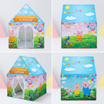 Kiddlix Cute Pig Family Extra Large Kids Play Tent House for 2 Children, Foldable Indoor Playhouse with Premium Polyester Fabric & Fiberglass Frame (3–10 Years)