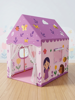 Kiddlix Butterfly Garden Kids Play Tent House with Mesh Curtain Door, Foldable Indoor Outdoor Playhouse for Boys & Girls Age 3–10 Years