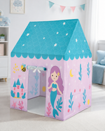 Kiddlix Mermaid Kingdom Kids Play Tent House with Foldable Indoor Playhouse, Polyester Fabric Play Tent for Boys & Girls Age 3–10 Years