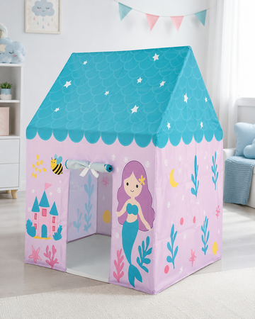 Kiddlix Mermaid Kingdom Kids Play Tent House with Foldable Indoor Playhouse, Polyester Fabric Play Tent for Boys & Girls Age 3–10 Years