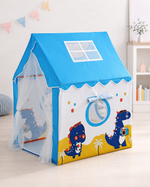 Kiddlix Dinosaur Kids Play Tent House with Mesh Curtain Door, Foldable Indoor Playhouse, Polyester Fabric Tent for Boys & Girls (3–10 Years)