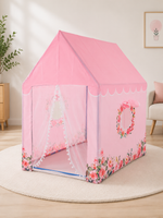 Kiddlix Kids Play Tent House. Playhouse for Boys & Girls Age 3-10 Years. Floral Princess Indoor & Outdoor Foldable Portable Play Tent