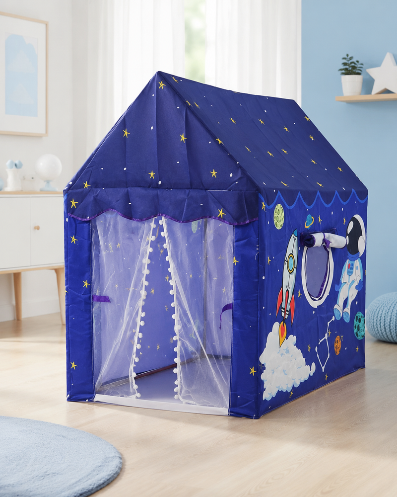 Kiddlix Kids Play Tent House. Playhouse for Boys & Girls Age 3-8 Years. Space Adventure Indoor & Outdoor Foldable Portable Play Tent