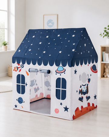 Kiddlix Kids Play Tent House Space Explorer Astronaut Cottage Indoor & Outdoor Playhouse for Boys & Girls Age 3-10 Years